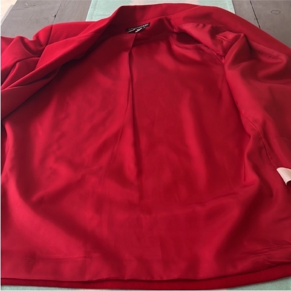 Savannah Vintage Red Wool Blazer Gold Button Jacket Size 10 - Picture 6 of 14
